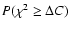 $P(\chi^2 \ge
\Delta C)$