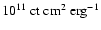 ${\rm
10^{11}~ct~cm^2~erg^{-1}}$