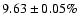$9.63 \pm 0.05\%$