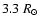 $3.3~R_\odot$