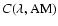$C(\lambda,{\rm AM})$
