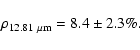 \begin{displaymath}\rho_{\rm 12.81~\mu m} = 8.4 \pm 2.3\%.
\end{displaymath}
