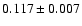 $0.117 \pm 0.007$