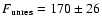 $F_{\rm {unres}}=170\pm26$