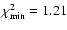 $\chi_{\rm {min}}^2=1.21$