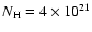 $N_{\rm H}=4\times10^{21}$