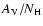 $A_{\rm V}/N_{\rm H}$