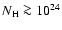 $N_{\rm H} \ga 10^{24}$