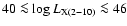 $40 \la \log L_{{\rm X}(2-10)}\la 46$