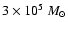 $3\times 10^5~M_\odot$