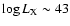 $\log L_{\rm X} \sim 43$