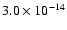$3.0 \times10^{-14}$