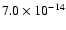 $7.0 \times10^{-14}$