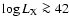 $\log L_{\rm X} \ga 42$