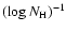 $(\log N_{\rm H})^{-1}$