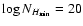 $\log N_{H_{\rm min}} = 20$
