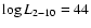 $\log L_{2-10} = 44$