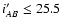 $i'_{AB} \le 25.5$