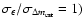 $\sigma_{\epsilon}/\sigma_{\Delta m_{\rm est}}=1)$