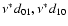 $\nu ^* d_{01}, \nu ^* d_{10}$