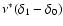 $\nu ^*(\delta _1-\delta _0)$