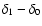 $\delta _1-\delta _0$