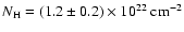 $N_{\rm H}=(1.2\pm0.2)\times 10^{22}~ \rm cm^{-2}$
