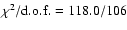 $\chi^2/\rm d.o.f.=118.0/106$