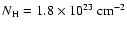 $N_{\rm H}=1.8\times10^{23}~ \rm cm^{-2}$