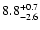 $\rm 8.8^{+0.7}_{-2.6}$