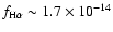 $f_{\rm H\alpha}\sim1.7\times10^{-14}$