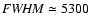 ${\it FWHM }\simeq5300$