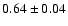 $0.64\pm0.04$