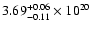 $3.69^{+0.06}_{-0.11}\times10^{20}$