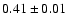 $0.41\pm0.01$