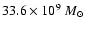 $33.6\times10^9~M_\odot$