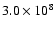 $3.0\times10^8$