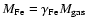 $M_{\rm Fe}=\gamma_{\rm Fe} M_{\rm gas}$