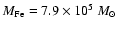 $M_{\rm Fe}=7.9\times 10^5 ~M_\odot$