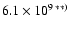 $6.1\times10^{9\:**)}$