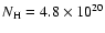 $N_{{\rm H}}=4.8\times10^{20}$