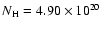 $N_{{\rm H}}=4.90\times10^{20}$