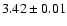 $3.42\pm0.01$