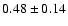 $0.48\pm0.14$