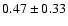 $0.47\pm0.33$