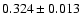 $0.324\pm0.013$
