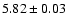 $5.82\pm0.03$