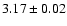 $3.17\pm0.02$