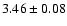 $3.46\pm0.08$