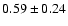 $0.59\pm0.24$